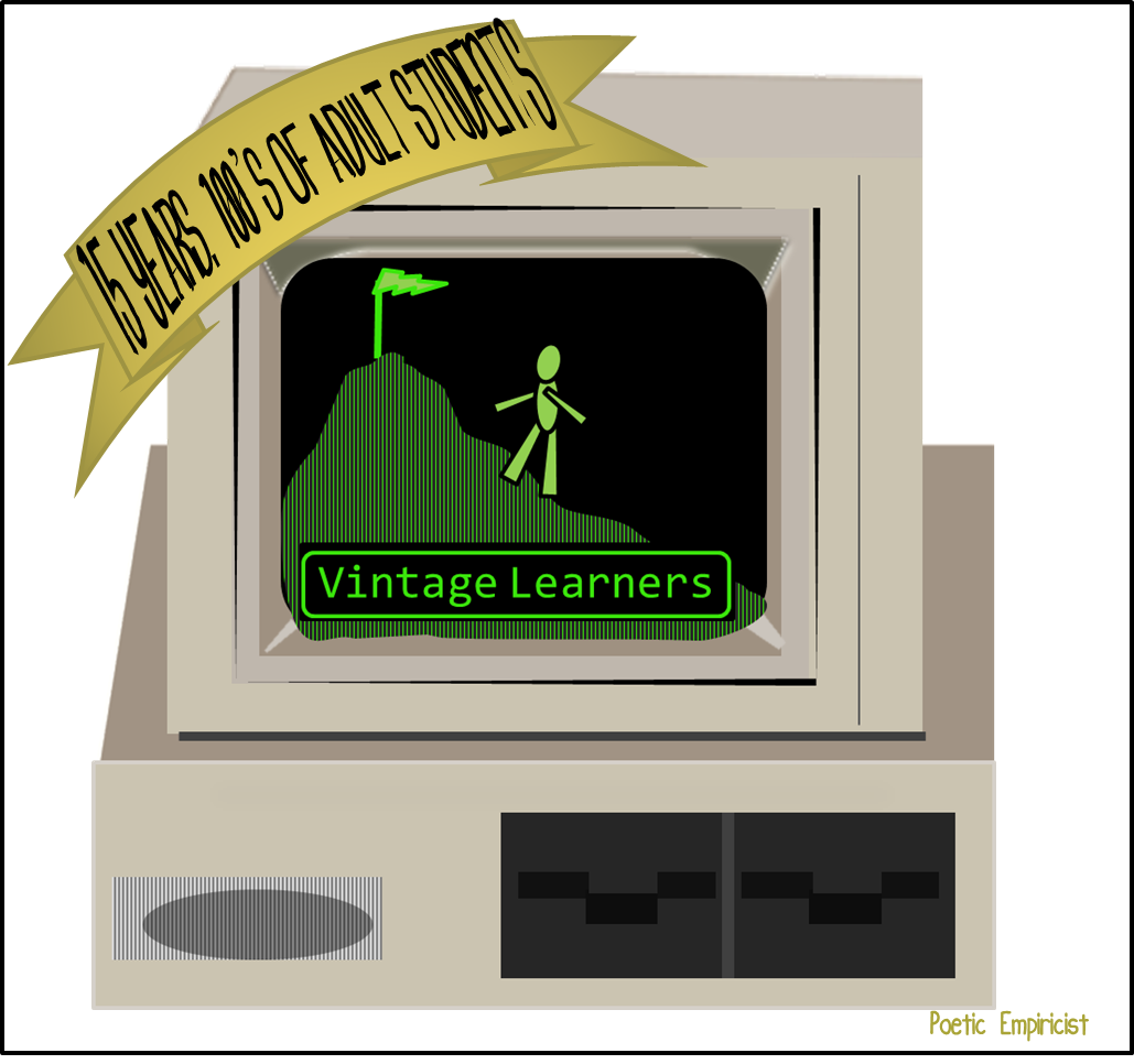 Vintage Learners 15 Year Logo